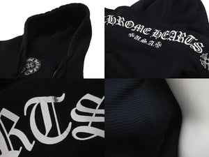 CHROME HEARTS クロムハーツ ダガージップパーカー サイズS アーチロゴ CHプラス ダブルフェイス ブラック 美品 中古 4b000784