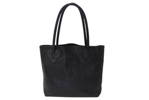 CHROME HEARTS クロムハーツ FS TOTE FSトートバッグ CHクロスレザーパッチ レザー シルバー925 ブラック 美品 中古 4b000788 