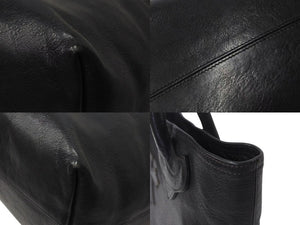 CHROME HEARTS クロムハーツ FS TOTE FSトートバッグ CHクロスレザーパッチ レザー シルバー925 ブラック 美品 中古 4b000788 