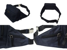 Load image into Gallery viewer, PRADA プラダ ウエストバッグ ショルダーバッグ トライアングルロゴ 2VL001 ナイロン ネイビー ブラック シルバー金具 美品 中古 4b000789