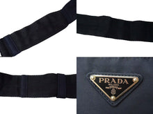 Load image into Gallery viewer, PRADA プラダ ウエストバッグ ショルダーバッグ トライアングルロゴ 2VL001 ナイロン ネイビー ブラック シルバー金具 美品 中古 4b000789