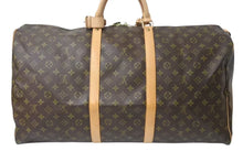 Load image into Gallery viewer, 極美品 LOUIS VUITTON ルイヴィトン キーポル60 ボストンバッグ M41422 モノグラム PVC レザー ブラウン 中古 4b000794