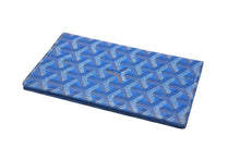 画像をギャラリービューアに読み込む, 極美品 GOYARD ゴヤール パスポートケース パスケース PVC レザー ブルー ヘリンボーン フランス製 中古 4b000795