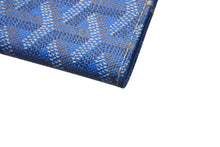画像をギャラリービューアに読み込む, 極美品 GOYARD ゴヤール パスポートケース パスケース PVC レザー ブルー ヘリンボーン フランス製 中古 4b000795