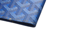 画像をギャラリービューアに読み込む, 極美品 GOYARD ゴヤール パスポートケース パスケース PVC レザー ブルー ヘリンボーン フランス製 中古 4b000795