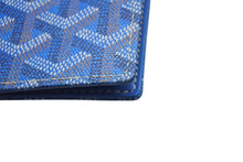 画像をギャラリービューアに読み込む, 極美品 GOYARD ゴヤール パスポートケース パスケース PVC レザー ブルー ヘリンボーン フランス製 中古 4b000795