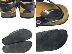 JW ANDERSON ジェイダブリューアンダーソン Chain Flat Sandal チェーン フラットサンダル ブラック サイズ42 良品 中古 4b000800