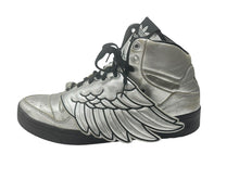 画像をギャラリービューアに読み込む, ADIDAS x Jeremy Scott アディダス ジェレミースコット JS WINGS ウィングス ハイカットスニーカー シルバー サイズ29.5cm 良品 中古 4b000803 