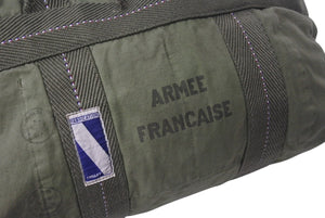 フランスタイプ パラシュートバッグ ミリタリーバッグ ハンドバッグ コットン カーキ ホワイト レッド 美品 中古 4b000805 