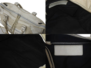 BALENCIAGA バレンシアガ パート タイム ハンドバッグ ショルダーバッグ 168028 クリーム レザー 良品 中古 4b000806