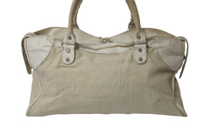 BALENCIAGA バレンシアガ パート タイム ハンドバッグ ショルダーバッグ 168028 クリーム レザー 良品 中古 4b000806