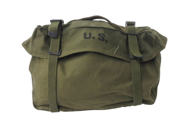 US ARMY ユーエスアーミー ミリタリーカーゴバッグ アメリカ軍 手提げ鞄 キャンバス カーキ ブラック 良品 中古 4b000808 