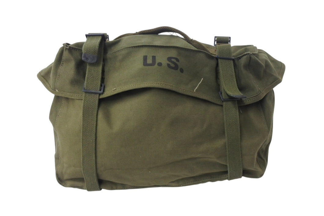 US ARMY ユーエスアーミー ミリタリーカーゴバッグ アメリカ軍 手提げ鞄 キャンバス カーキ ブラック 良品 中古 4b000808 