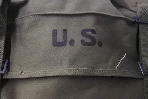 US ARMY ユーエスアーミー ミリタリーカーゴバッグ アメリカ軍 手提げ鞄 キャンバス カーキ ブラック 良品 中古 4b000808 