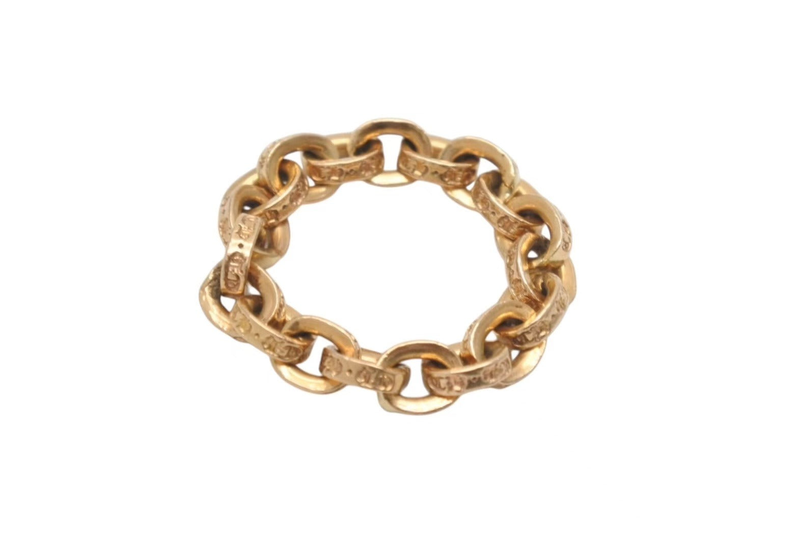 CHROME HEARTS クロムハーツ ペーパーチェーンリング 22号 極美品 CHROME HEARTS クロムハーツ 22K ペーパーチェーンリング