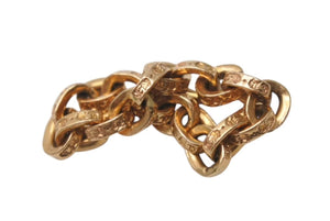極美品 CHROME HEARTS クロムハーツ 22K ペーパーチェーンリング 指輪 重量約8.6g サイズ15号 ゴールド 中古 4b000813 