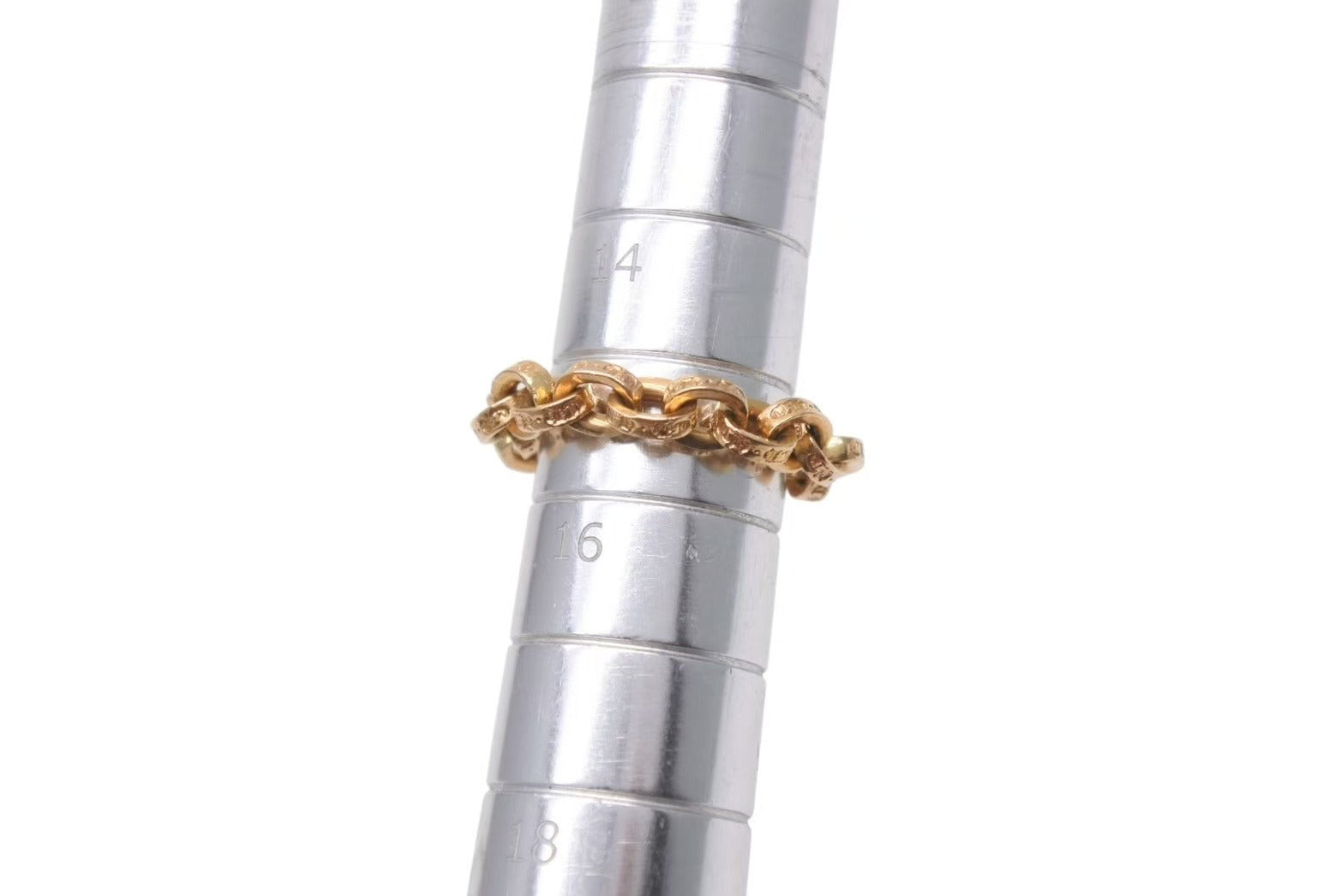 極美品 CHROME HEARTS クロムハーツ 22K ペーパーチェーンリング
