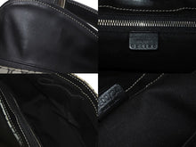 Load image into Gallery viewer, 極美品 CELINE セリーヌ ワンショルダーバッグ CE00/34 マカダム柄 ブラック グレー キャンバス レザー シルバー金具 総柄 中古 4b000821