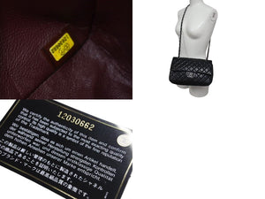 極美品 CHANEL シャネル マトラッセ25 Wフラップ Wチェーンショルダーバッグ 12番台 ラムスキン ココマーク マットシルバー金具 中古 4b000823