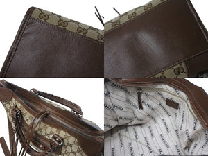 極美品 BALENCIAGA × GUCCI バレンシアガ × グッチ Neo Classic City bag シティ ハンドバッグ ショルダーバッグ 2WAY WS13181 レザー 中古 4b000836