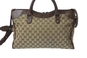 極美品 BALENCIAGA × GUCCI バレンシアガ × グッチ Neo Classic City bag シティ ハンドバッグ ショルダーバッグ 2WAY WS13181 レザー 中古 4b000836