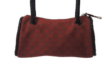 Load image into Gallery viewer, LOEWE ロエベ ハンドバッグ 290503 アナグラム柄 キャンバス レザー レッド ブラウン シルバー金具 美品 中古 4b000840