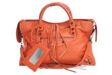 Load image into Gallery viewer, BALENCIAGA バレンシアガ ザ・シティ 2WAYバッグ ハンドバッグ オレンジ系 レザー 115748 良品 中古 4b000844