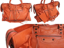 Load image into Gallery viewer, BALENCIAGA バレンシアガ ザ・シティ 2WAYバッグ ハンドバッグ オレンジ系 レザー 115748 良品 中古 4b000844