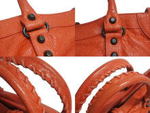 Load image into Gallery viewer, BALENCIAGA バレンシアガ ザ・シティ 2WAYバッグ ハンドバッグ オレンジ系 レザー 115748 良品 中古 4b000844
