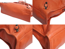 Load image into Gallery viewer, BALENCIAGA バレンシアガ ザ・シティ 2WAYバッグ ハンドバッグ オレンジ系 レザー 115748 良品 中古 4b000844