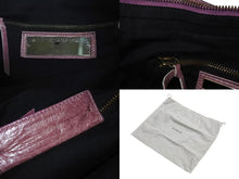Load image into Gallery viewer, BALENCIAGA バレンシアガ ザ ファースト ハンドバッグ 2WAY ショルダーバッグ ワンショルダー パープル レザー 美品 中古 4b000845