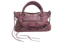 Load image into Gallery viewer, BALENCIAGA バレンシアガ ザ ファースト ハンドバッグ 2WAY ショルダーバッグ ワンショルダー パープル レザー 美品 中古 4b000845