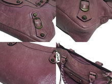 Load image into Gallery viewer, BALENCIAGA バレンシアガ ザ ファースト ハンドバッグ 2WAY ショルダーバッグ ワンショルダー パープル レザー 美品 中古 4b000845