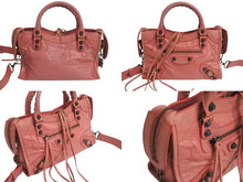 Load image into Gallery viewer, BALENCIAGA バレンシアガ ジャイアントミニシティ 2WAY ハンドバッグ ショルダーバッグ ピンク レザー 300295 良品 中古 4b000847