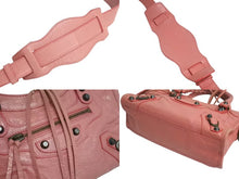 Load image into Gallery viewer, BALENCIAGA バレンシアガ ジャイアントミニシティ 2WAY ハンドバッグ ショルダーバッグ ピンク レザー 300295 良品 中古 4b000847