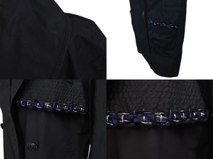 極美品 CHANEL シャネル トレンチコート P48056V35925 ブラック コットン ポリウレタン サイズ40 ブラック金具 中古 4b000849