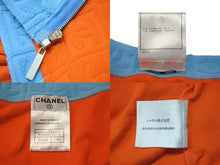 Load image into Gallery viewer, 極美品 CHANEL シャネル スポーツライン カーディガン ココマーク 02S P19454V11234 オレンジ ブルー ポリアミド サイズ36 中古 4b000855