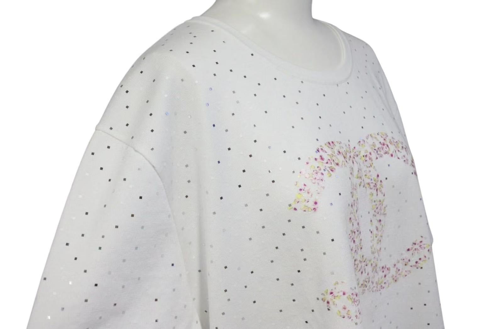 新品未使用 CHANEL シャネル 半袖Tシャツ ラージココマーク 花