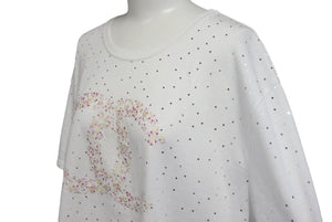 新品未使用 CHANEL シャネル 半袖Ｔシャツ ラージココマーク 花柄 P70446K10042 ホワイト コットン サイズ50 中古 4b000856