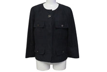 Load image into Gallery viewer, CHANEL シャネル ジャケット ココマーク ロゴ ボタン 06P P28166V18378 ブラック シルク サイズ38 美品 中古 4b000858