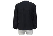 Load image into Gallery viewer, CHANEL シャネル ジャケット ココマーク ロゴ ボタン 06P P28166V18378 ブラック シルク サイズ38 美品 中古 4b000858