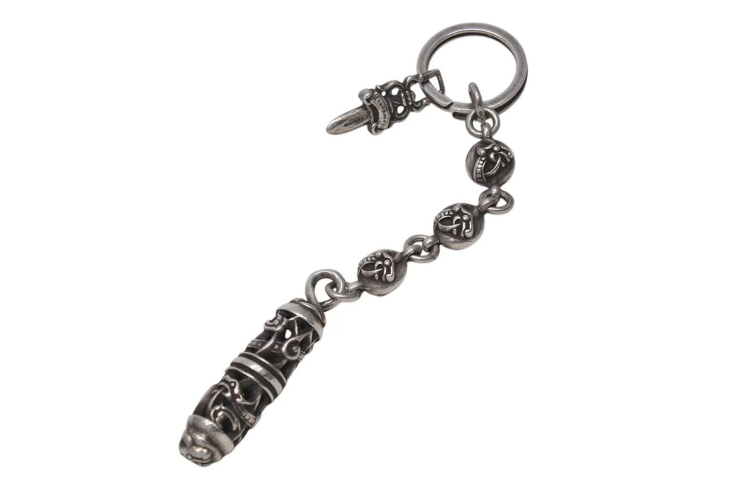 CHROME HEARTS クロムハーツ ダガー ケルティックローラー キーリング キーホルダー 重量約63.5g シルバー925 美品 中古 4b000861 