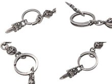 画像をギャラリービューアに読み込む, CHROME HEARTS クロムハーツ ダガー ケルティックローラー キーリング キーホルダー 重量約63.5g シルバー925 美品 中古 4b000861 