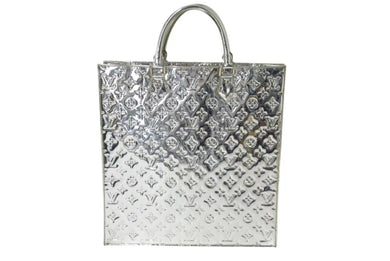 LOUIS VUITTON ルイヴィトン サックプラ ハンドバッグ M40269 モノグラム ミロワール レザー シルバー金具 美品 中古 4b000865