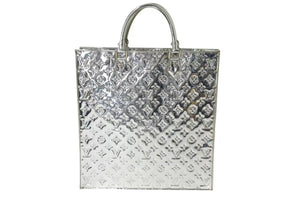 LOUIS VUITTON ルイヴィトン サックプラ ハンドバッグ M40269 モノグラム ミロワール レザー シルバー金具 美品 中古 4b000865