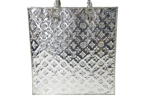 LOUIS VUITTON ルイヴィトン サックプラ ハンドバッグ M40269 モノグラム ミロワール レザー シルバー金具 美品 中古 4b000865