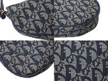 Load image into Gallery viewer, 極美品 Christian Dior クリスチャンディオール トロッター サドルポーチ ワンショルダーバッグ MC0091 ネイビー 中古 4b000867