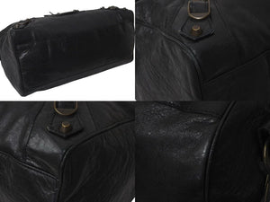 BALENCIAGA バレンシアガ ザ シティ ミディアム 2WAY ショルダーバッグ 128523 レザー ブラック 良品 中古 4b000870