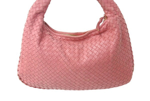 BOTTEGA VENETA ボッテガヴェネタ イントレチャート ホーボー ワンショルダーバッグ 115653 レザー ピンク 良品 中古 4b000873