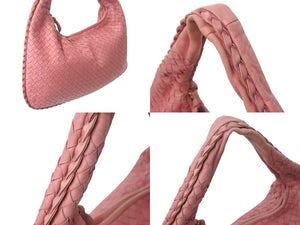 BOTTEGA VENETA ボッテガヴェネタ イントレチャート ホーボー ワンショルダーバッグ 115653 レザー ピンク 良品 中古 4b000873